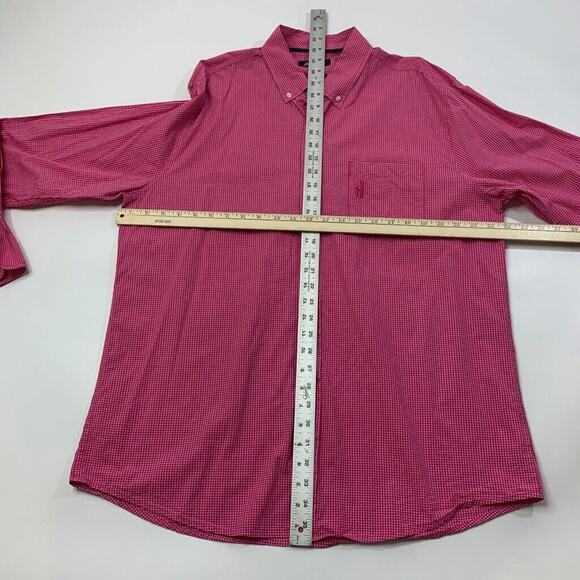 Johnnie O Shirt Mens XL Extra Large Honeysuckle White Cotton Check Button Down - Picture 5 of 9